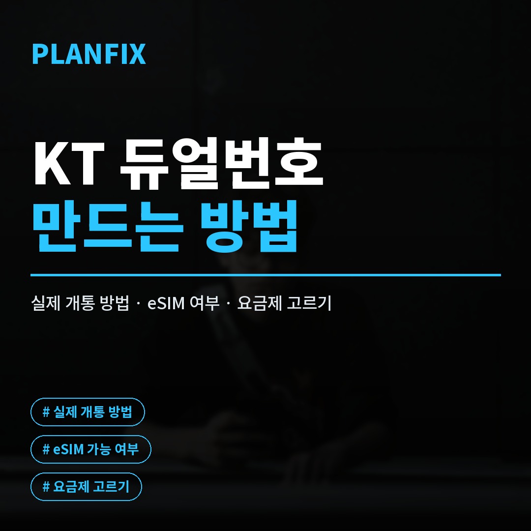 KT듀얼번호 개통법, 폰 한 대로 번호 두 개 쓰기